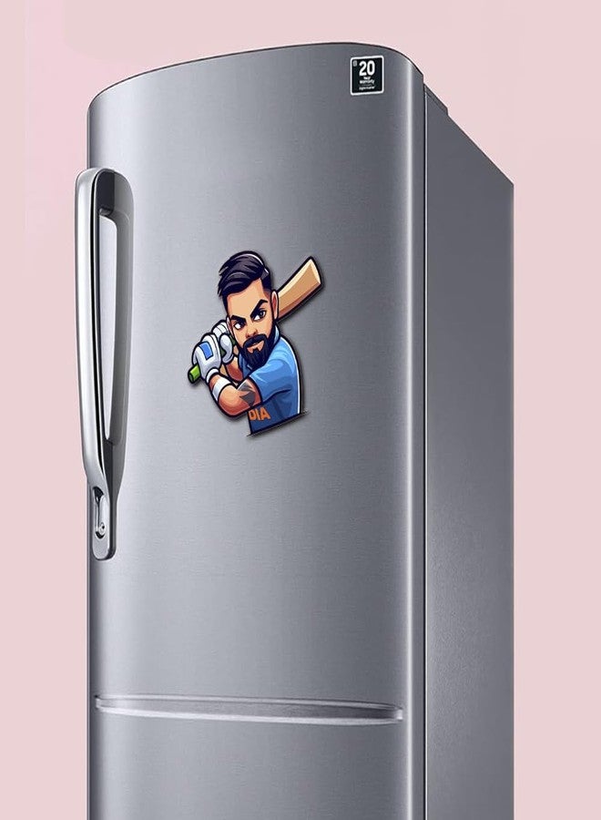 Deep Print Virat Acrylic Fridge Magnet, Virat Kohli Theme, Home Decor Gift, Birthday, Valentine, Boyfriend, Waterproof Glass-Like Finish - Image 4